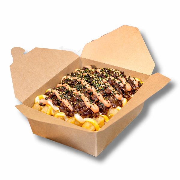 Small Tater Tots with Pulled Beef Mentaiko