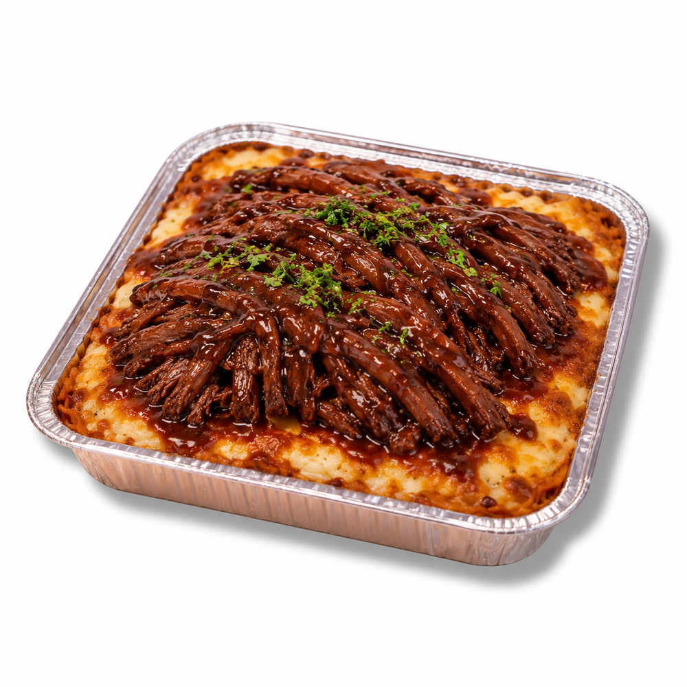 Large Cheesy Pulled Beef Bbq Bake Rice